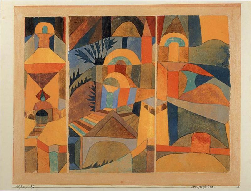 Paul Klee Temple Garden Sweden oil painting art